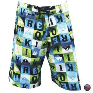 NWT LETTERS SUMMER SURF BEACH MEN'S SWIMWEAR TRUNKS SLIM FIT BOARD SHORTS SIZE L